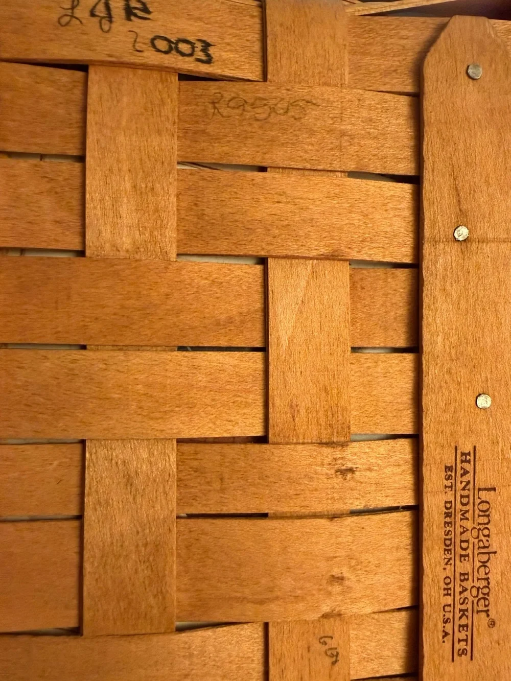 LONGABERGER 2003 AUTUMN TOTE SET